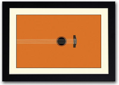 

Guitar Minimalistic Fine Art Print(14 inch X 20 inch, Framed)
