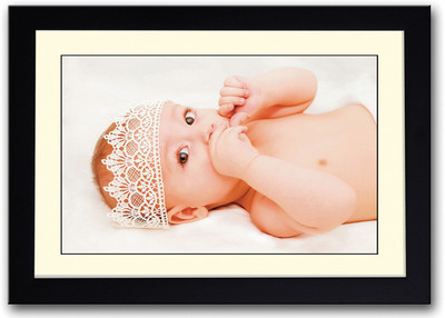 

Cute Baby With White Crown Fine Art Print(14 inch X 20 inch, Framed)