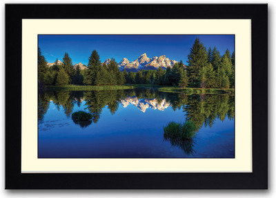 

Mountain reflection on Water Fine Art Print(14 inch X 20 inch, Framed)