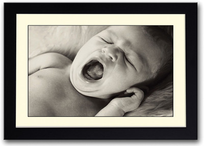 

Baby Yawning B&W Fine Art Print(14 inch X 20 inch, Framed)