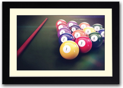 

Pool/Billiards Fine Art Print(14 inch X 20 inch, Framed)