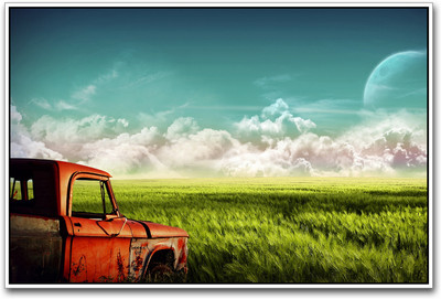 

Truck in farm Paper Print(12 inch X 18 inch)