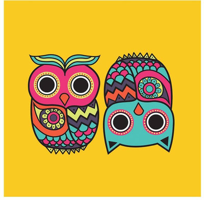

Owl Yellow Fine Art Print(20 inch X 20 inch, Rolled)