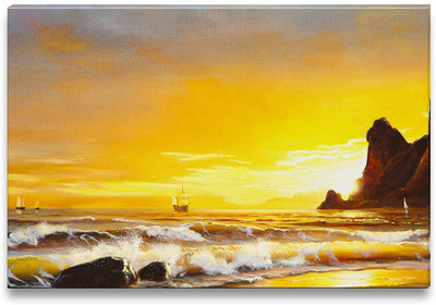 43% OFF on Sailboat Against a Background of Sea Sunset Canvas Art(10 inch X 15 inch) 43% OFF on Sailboat Against a Background of Sea Sunset Canvas Art(10 inch X 15 inch)