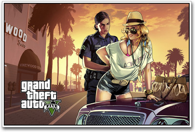 

GTA 5 game Paper Print(12 inch X 18 inch)