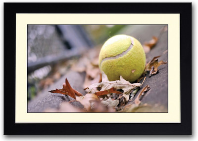 

Yellow Tennis Ball On Road Fine Art Print(14 inch X 20 inch, Framed)