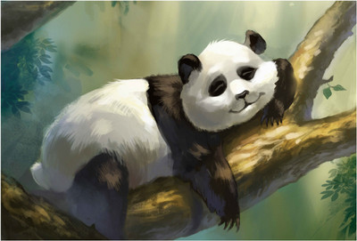 

Panda Painting Paper Print(13 inch X 19 inch, Rolled)