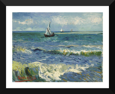 

Tallenge Old Masters Collection - Seascape Near Les Saintes-Maries-De-La-Mer By Vincent Van Gogh - Premium Quality A3 Size Framed Poster Paper Print(17 inch X 12 inch, Framed)