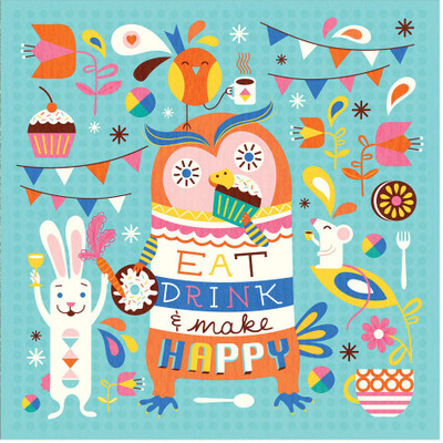 

Make Happy Blue 20x20inch Print Fine Art Print(20 inch X 20 inch, Rolled)
