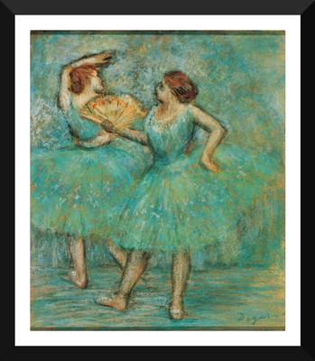 

Tallenge - Two Dancers by Edgar Degas - Framed A3 Size Poster Paper Print(17 inch X 12 inch)