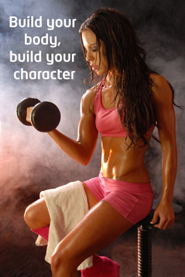

Oshi - Build Your Body (Gym Motivational) Paper Print(18 inch X 12 inch, Rolled)