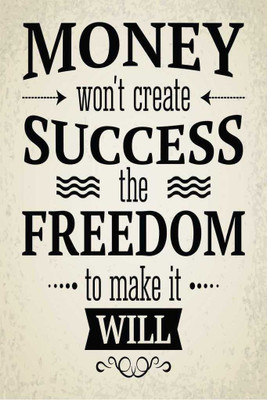 

Money Won't Create Success. The Freedom To Make It Will. Paper Print(18 inch X 12 inch, Rolled)