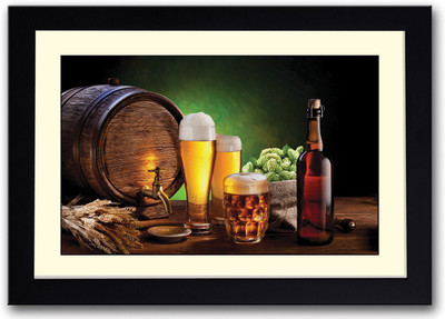 Beer Fine Art Print(14 inch X 20 inch, Framed)