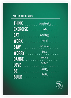 33% OFF on Fill In the Blanks.. Excercise Timetable Schedule Paper Print(16.5 inch X 11.5 inch)