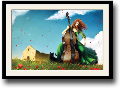 

Girl playing cello Fine Art Print(10 inch X 14 inch, Framed)