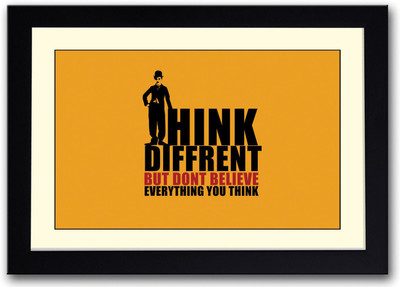 

Think different quote Fine Art Print(14 inch X 20 inch, Framed)