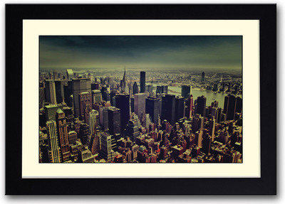

New york City Aerial Fine Art Print(14 inch X 20 inch, Framed)