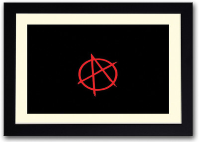 

Red Anarchy Design Fine Art Print(14 inch X 20 inch, Framed)