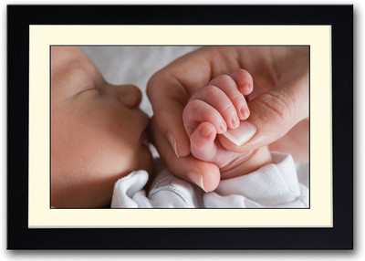 

Baby Holding Hand Fine Art Print(14 inch X 20 inch, Framed)