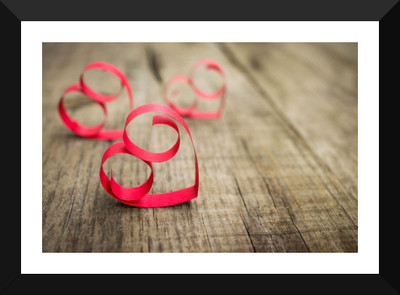 

Tallenge - Valentine's Day Gift - Red Heart Love - Premium Quality A3 Size Framed Poster Paper Print(17 inch X 12 inch, Framed)