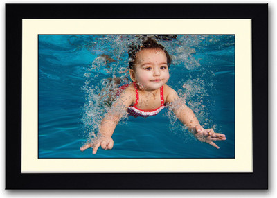 

Baby Swimming Fine Art Print(14 inch X 20 inch, Framed)