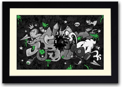 

Abstract Character With Mask Fine Art Print(14 inch X 20 inch, Framed)