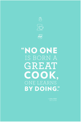 

Posterhouzz No One Is Born A Great Cook Fine Art Print Poster Fine Art Print(12 inch X 12 inch, Rolled)