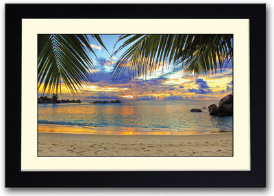 

Serene Beach View Fine Art Print(14 inch X 20 inch, Framed)
