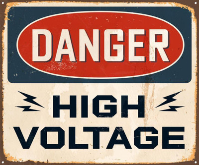 

Posterhouzz Danger High Voltage Pin Up Fine Art Print(12 inch X 18 inch, Rolled)