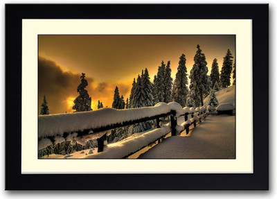 

Heavy snow on barn Fine Art Print(14 inch X 20 inch, Framed)