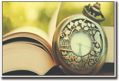 

Vintage Watch and Book Fine Art Print(12 inch X 18 inch, Rolled)