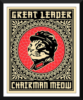 

Tallenge - Pop Art - Chairman Meow - Medium Size Ready-to-hang Framed Art Print On - Medium Size Framed Art Print On Photographic Paper(14 inch X 18 inch, Framed)