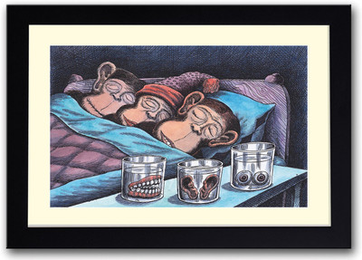 

Funny Monkeys Fine Art Print(14 inch X 20 inch, Framed)