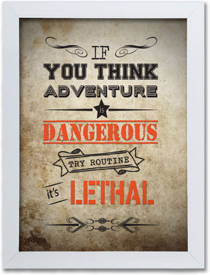 

Quotes Themed Framed Poster. Photographic Paper(17.5 inch X 13.5 inch, Box Packing)