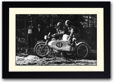 

Vintage Motorcycle Race Fine Art Print(14 inch X 20 inch, Framed)