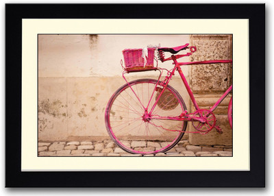 

Pink Bicycle Photography Fine Art Print(14 inch X 20 inch, Framed)