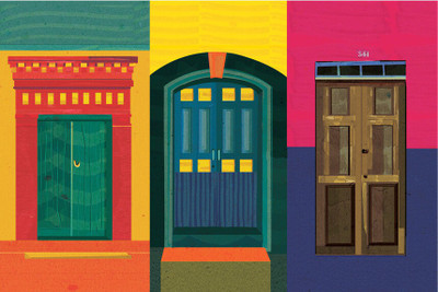 

3 Doors Fine Art Print(30 inch X 20 inch, Rolled)