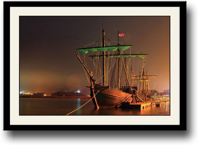 

Docked Ship Fine Art Print(10 inch X 14 inch, Framed)