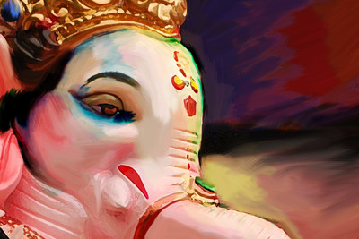 

Ganpati Fine Art Print(16 inch X 24 inch, Rolled)