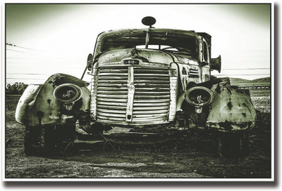 

Vintage truck b&w Fine Art Print(12 inch X 18 inch, Rolled)