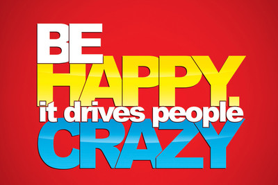 

BE HAPPY QUOTE 12X18 INCHES Fine Art Print(12 inch X 18 inch)