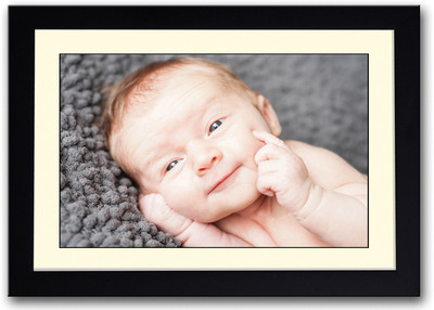 

Cute Newborn Baby Looking Fine Art Print(14 inch X 20 inch, Framed)