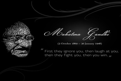 

Oshi - Mahatama Gandhi Motivational Quote (4) Paper Print(12 inch X 18 inch, Rolled)