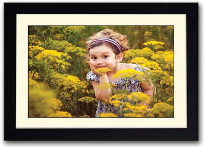 

Girl With Yellow Flowers Fine Art Print(14 inch X 20 inch, Framed)