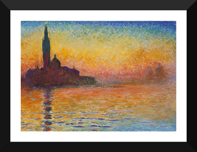 

Tallenge Old Masters Collection - Sunset In Venice By Claude Monet - Premium Quality A3 Size Framed Poster Paper Print(17 inch X 12 inch, Framed)