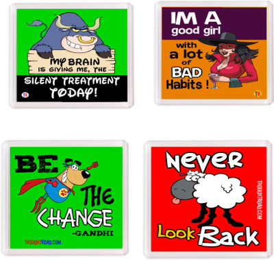 

Thoughtroad Silent Advice Fridge Magnet Pack of 4