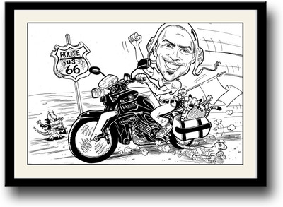 

Artistic Bike riding Fine Art Print(10 inch X 14 inch, Framed)