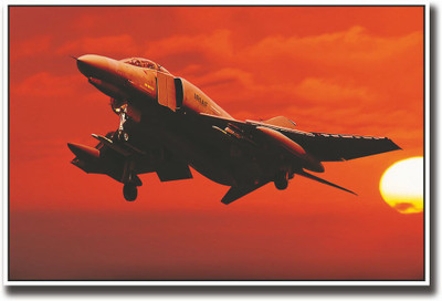 

Fighter plane flying during sunset Fine Art Print(12 inch X 18 inch, Rolled)