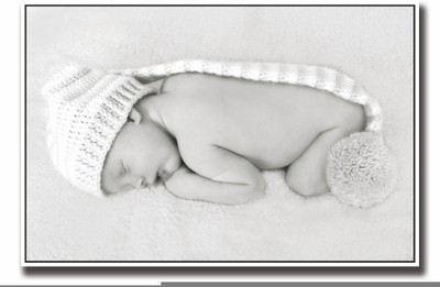 

Posterhouzz Cute baby sleeping b&w Fine Art Print(12 inch X 18 inch, Rolled)