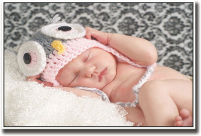 

Baby with a cute cap Fine Art Print(12 inch X 18 inch, Rolled)